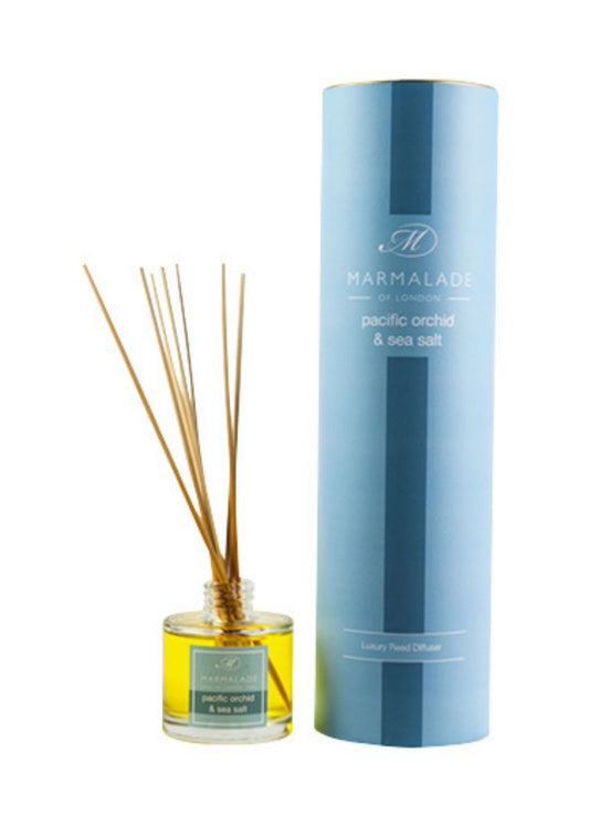Pacific Orchid and Sea Salt Luxury Reed Diffuser by Marmalade of London is a perfect fragrant gift to add on to our fresh flower bouquets.  It has a coconut, orange and bergamot on a middle of white flowers, vanilla, pacific orchid with base notes of amber and sea salt and lasts many weeks.