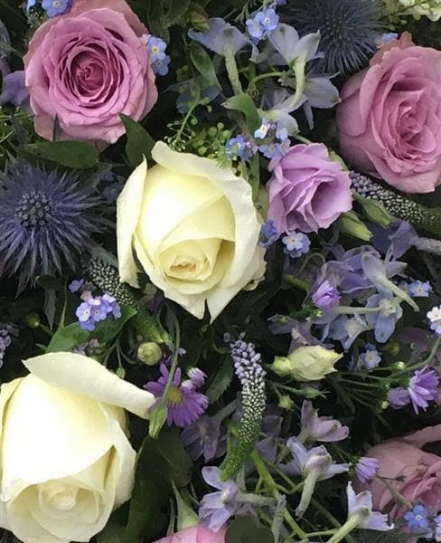 Blue and Purple Hand Tied Bouquet Florist Choice - Make Their Day Florist
