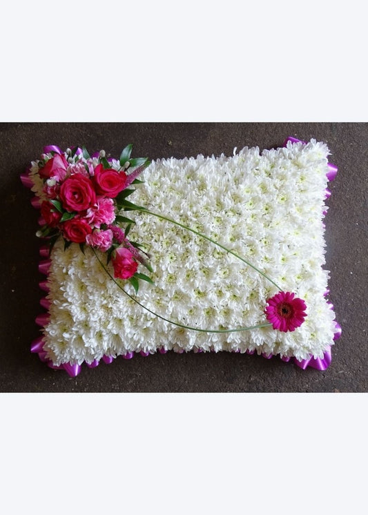 Bright Pink Funeral Based Pillow - Make Their Day Florist