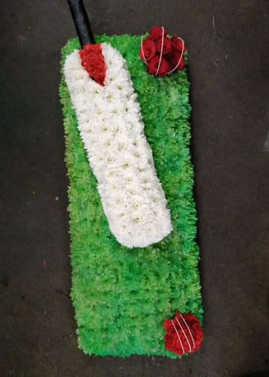Cricket Bat and Ball Funeral Tribute - Make Their Day Florist