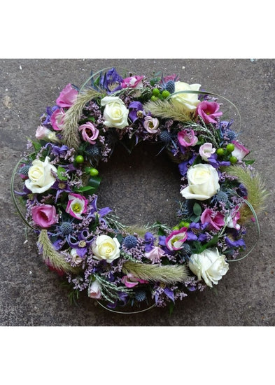 Feminine Funeral Wreath - Make Their Day Florist