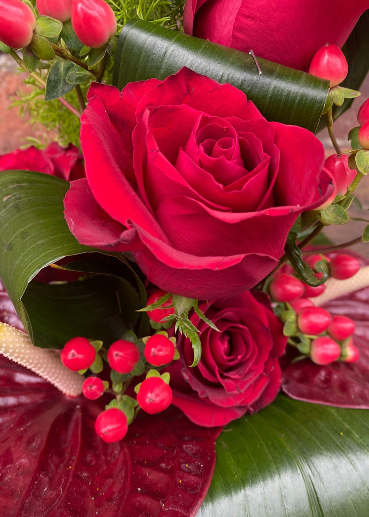 This show stopping design for men by Make Their Day Florist is guaranteed to make him feel special, filled with bright, bold flowers. This modern structured masterpiece is guaranteed to show him how special he is to you. 