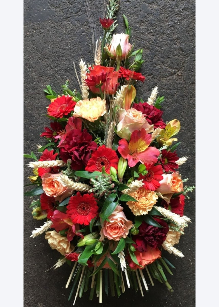Funeral Red Country Sheaf in Oasis - Make Their Day Florist