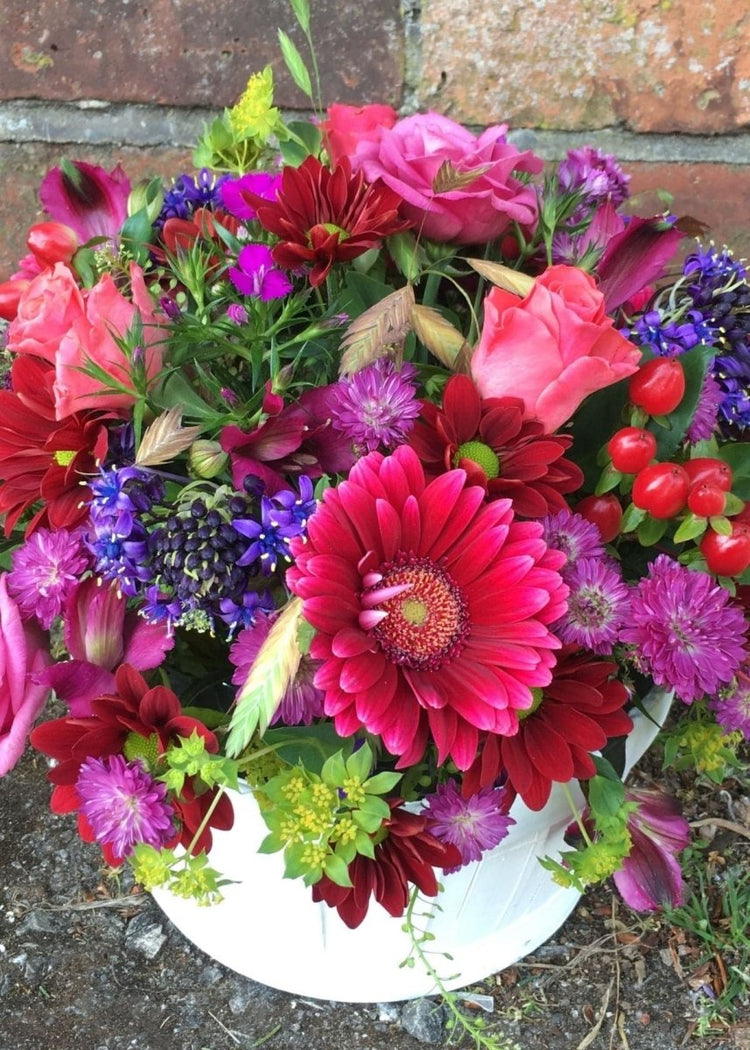 Garnet Flower Basket - Make Their Day Florist