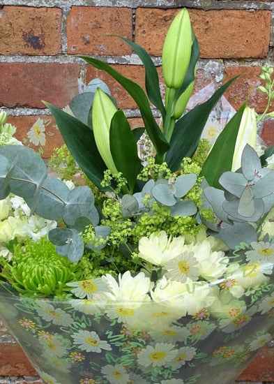 Greenfinch Hand Tied Bouquet - Make Their Day Florist
