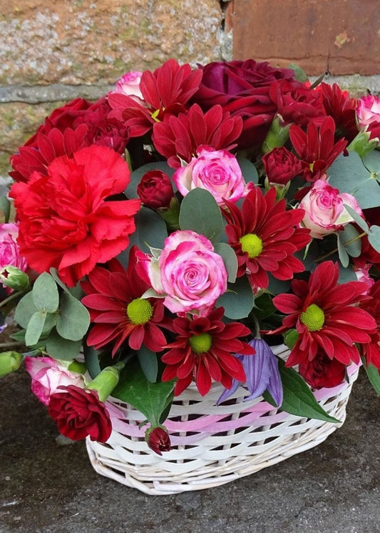 Hot Flower Basket - Make Their Day Florist