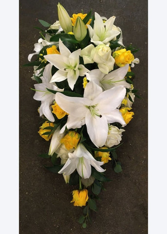 Lily & Rose Funeral Spray - Make Their Day Florist