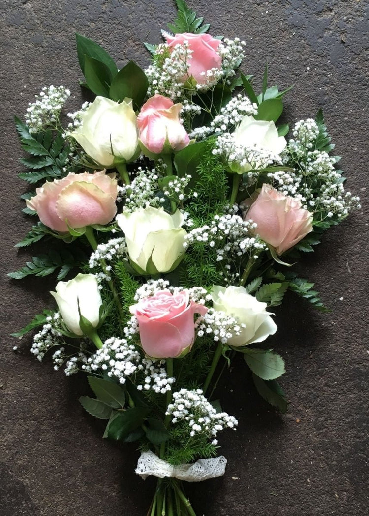 Mixed Rose Funeral Sheaf - Make Their Day Florist