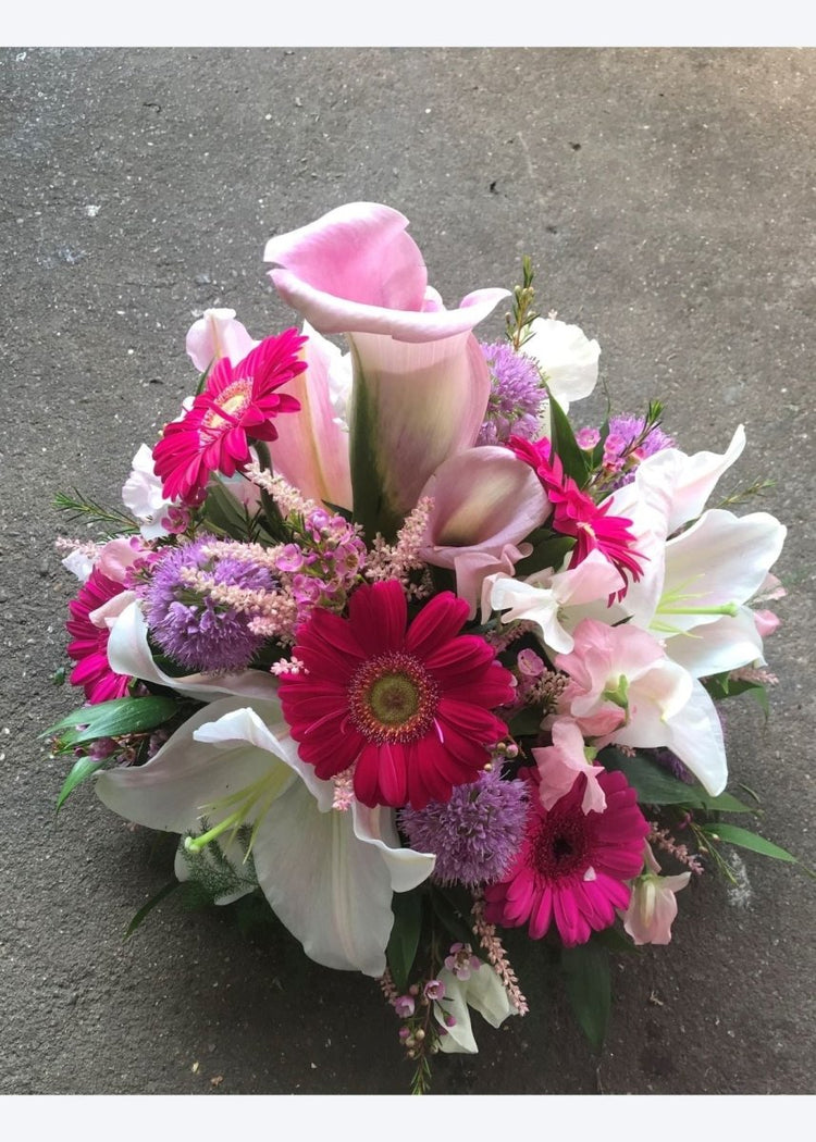 Petite Pink Funeral Posy - Make Their Day Florist