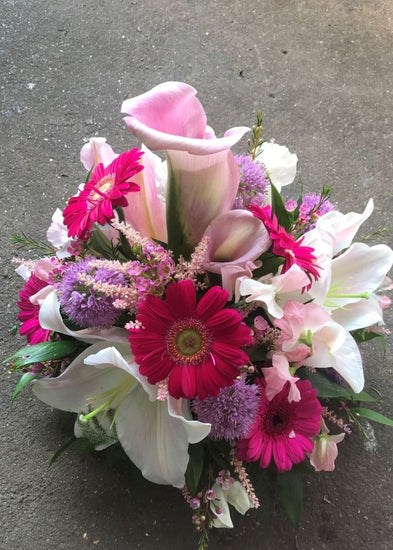 Petite Pink Funeral Posy - Make Their Day Florist