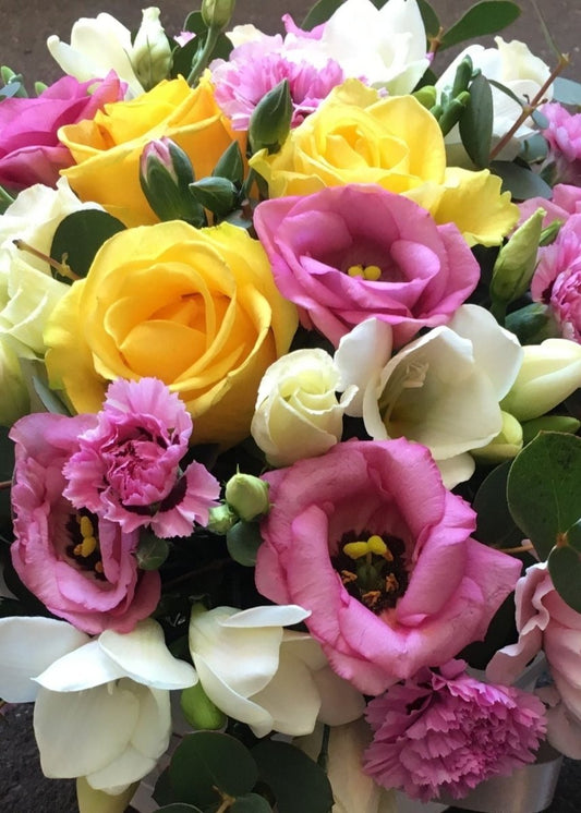 Pink and Yellow Bouquet Florist Choice - Make Their Day Florist