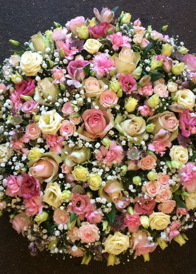 Pretty Pink Funeral Posy Pad - Make Their Day Florist
