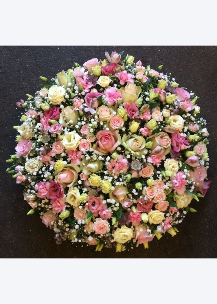 Pretty Pink Funeral Posy Pad - Make Their Day Florist