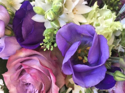 Purple, Lilac & Cream Funeral Spray - Make Their Day Florist