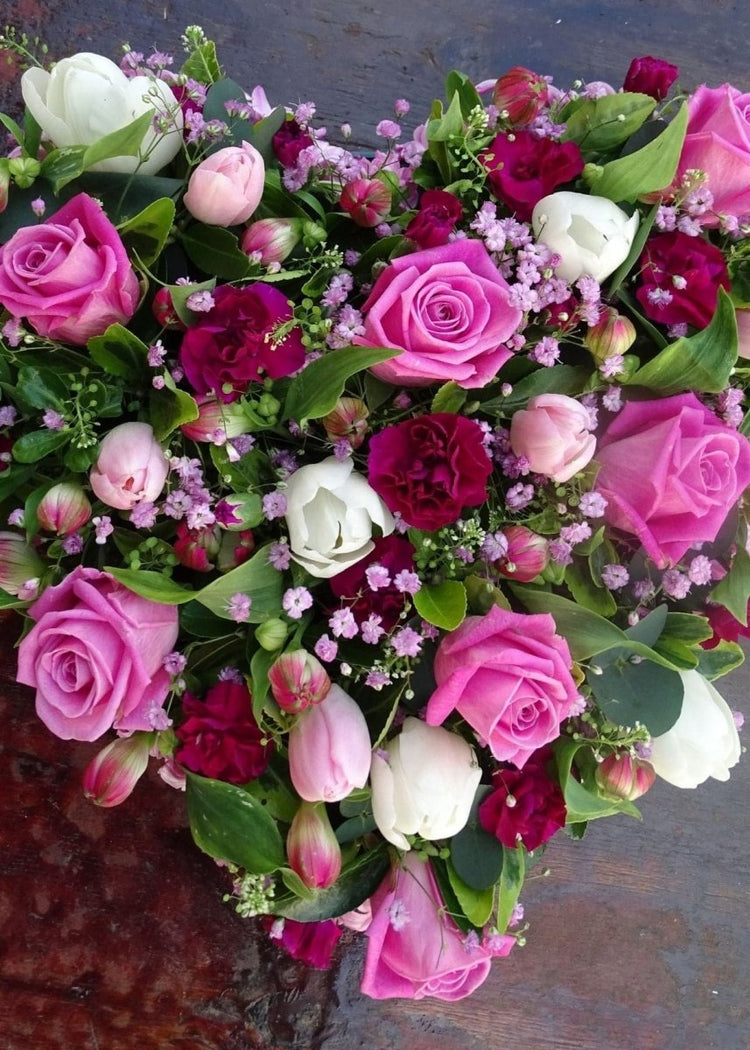 Scatter Rose Funeral Heart Tribute - Make Their Day Florist
