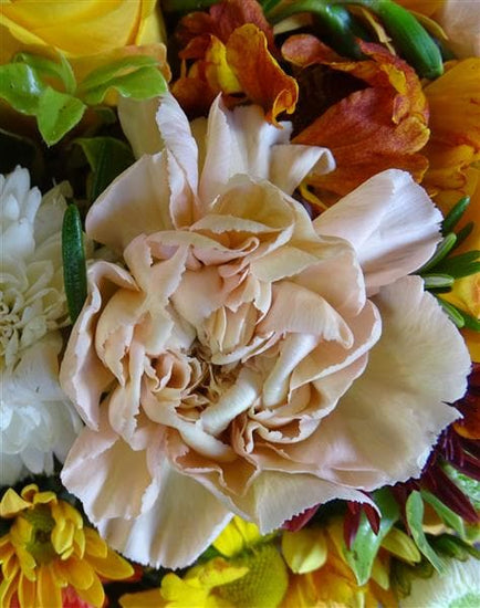 Sunset Funeral Posy Pad - Make Their Day Florist