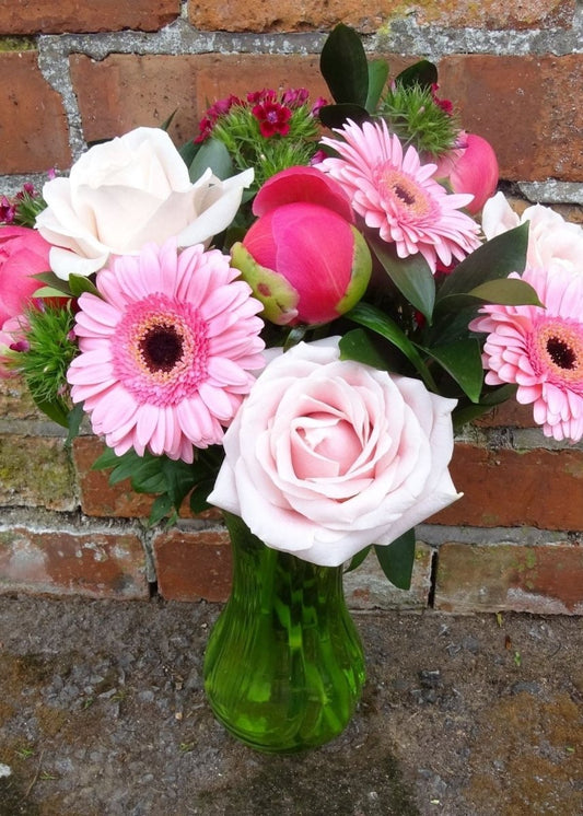 The Princess and the Pea Bouquet in a Vase - Make Their Day Florist