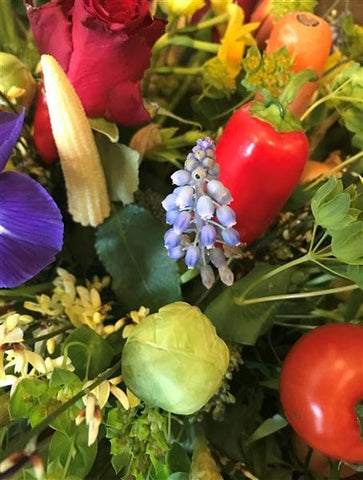 Vegetable and Flower Funeral Casket Spray - Make Their Day Florist