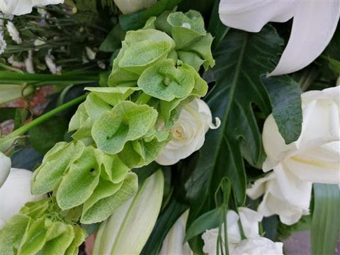 White Pedestal Funeral Arrangement - Make Their Day Florist